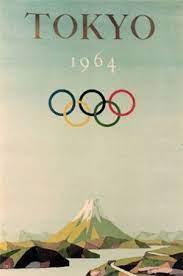 Just before the 1940 olympics, world war 2 broke out. Olympische Spelen Tokyo 1964 Olympic Poster Olympic Illustration Olympics Poster
