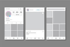 Quickly create instagram posts to announce promos to your followers. Premium Vector Instagram Profile Interface Template