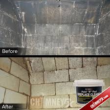 When completely dry, the film is easily peeled away from the surface and discarded, bringing years of smoke and soot stains with it. Chimney Rx Paint N Peel Fireplace Cleaner Chimney Rx