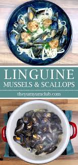 Linguine With Mussels Scallops And Garlic In White Wine And Cream Recipe Italian Recipes Recipes Linguine