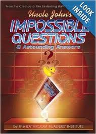 May 15, 2021 · ask and answer over 200 challenging but fun would you rather questions at your next party, family gathering, or even on a date. Uncle John S Bathroom Reader Impossible Questions And Astounding Answers Bathroom Readers Institute 9781607102 This Or That Questions Trivia Books Fun Facts