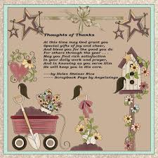 Thoughts Of Thanks By Helen Steiner Rice Scrapbook Page By Angelwings Christian Poems Helen Steiner Rice Scrapbook Poems