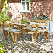 Jetzt vergleichen und günstig bestellen! Picknicktisch Mit Banken Woods Holz Quadrat Banke Mit Lehne