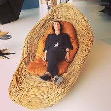 porky hefer s fallen birds nest lounge chair osier panier rotin