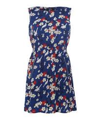 blue floral print zip detail mini dress sale iska sale