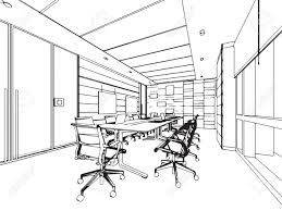 Interior Outline Sketch Of An Office Space Interior Design History Hospital Design Architecture Interior Design Sketches
