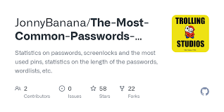 The Most Common Passwords Pin E Screenlocks Nllongtail Txt At Master Jonnybanana The Most Common Passwords Pin E Screenlocks Github