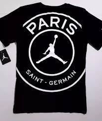 Psg can already boast a jordan branded 2019/20 away shirt. Nike Jordan X Psg Paris Saint Germain Black Cotton Big Logo T Shirt Youth Small Ebay Paris Saint Germain Creative Shirts Paris Saint
