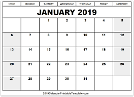 January 2019 Calendar Chuyện Vui