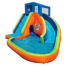 Great Gift Idea Banzai Sidewinder Falls 15 Foot Inflatable Waterpark Water Slide Spring Summer Inflatable Air Inflatable Water Park Inflatable Pool Kiddie Pool