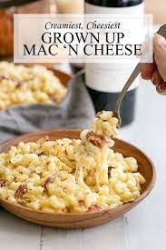 Creamy Stovetop Mac Cheese Recipe With Bacon And Mushrooms Great Easy Dinner Recipe For Adults And Kids Recipe C Mac Cheese Recipes Bacon Recipes Recipes