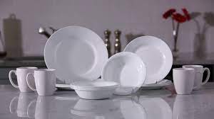 Corelle dinnerware sets are easy to clean thanks to the fact that they are dishwasher safe. Corelle Dazzling White Unbreakable Dinnerware Youtube