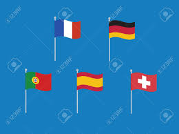 Coronavirus españa hoy, última hora | india da la voz de alarma tras detectar varios casos de 'delta plus', una nueva variante del covid. Vector Conjunto De Banderas De Europa Occidental Como Francia Alemania Espana Portugal Y Suiza Agitando Banderas Europeas Simbolos Nacionales Aislado En Azul Ilustraciones Vectoriales Clip Art Vectorizado Libre De Derechos Image 60389734