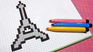 1050 x 1050 · png. Handmade Pixel Art How To Draw The Eiffel Tower Pixelart Youtube