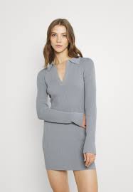 Only 1 left in stock. Bec Bridge Harper Knit Mini Dress Strickkleid Storm Blau Zalando De