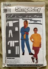 Vintage Simplicity Pattern 8842, Super Simple Elements, Girls'  Tunic/Jacket/Tubular Accessories/Pants/Skirt, UNCUT, One Size (7-14)