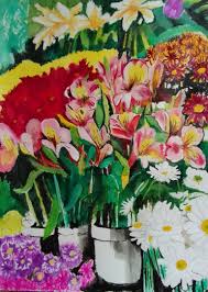 Flowers Painting by Soso Kumsiashvili | Saatchi Art Hong Kong