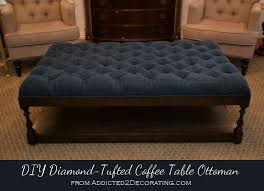 An ottoman is softer to look at than a coffee table and if you bang your leg on it, it's not going. Diy Ottoman Coffee Table Finished Addicted 2 Decorating