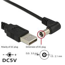 Usb 2 0 Type A Usb 2 0 A Type Male To Right Angled 90 Degree 5 5 X 2 1mm Dc 5v Power Plug Barrel Pc Cables And Connectors Computer Cables And