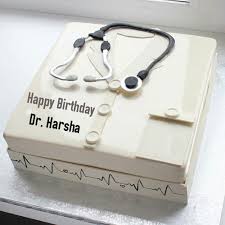 Simple Birthday Wishes For Medical Students Doctor Special Stethoscope On Birthday Cake With Name Birthday Cake Writing Doctor Birthday Cake Birthday Cake For Brother