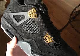 Jordan 4s Black And Gold Black And Gold Air Jordan 4s With Glowing Soles Are Coming Soon Air Jordans Jordan 4 Black Shoes Sneakers Jordans