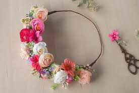 Couronne De Fleurs De Printemps Colore Demi Verdure Tropical Arc En Ciel Fleurs Jardin Fleurs Casque Fille De Fleur Coloree Tete Couronne Couronne De Fleurs Fleurs Printemps Fleurs Colorees