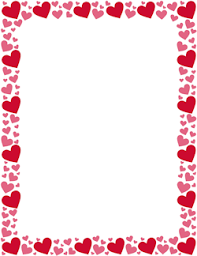 Red And Pink Heart Border Valentines Clip Heart Border Valentines Day Border