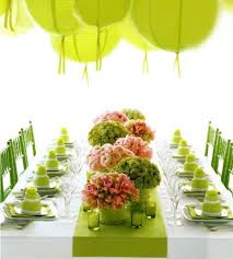 Pink And Lime A Little Too Much Green Imo Green Table Table Decorations Green Party