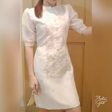 Modern Filipiniana Chinese Barong Dress For Women Shopee Philippines Modern Filipiniana Dress Modern Filipiniana Gown Filipiniana Dress