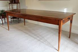 Shown closed, in fruitwood, medium distress, inlaid plank top, complex edge, additional sizes available. Antique Fruitwood Farmhouse Dining Table U761 Antiques Atlas