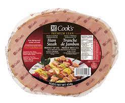 How do i cook a ten pound ham? Cooks Cook S Premium Lean Hickory Smoked Traditional Bone In Fully Cooked Ham Steak Walmart Canada