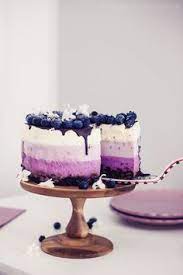 No Bake Ombre Curd Cheesecake With Blueberries Desserts Delicious Desserts Food