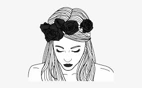 Super cute, fun, unique hair ideas and tutorial! Tumblr Tumblrgirl Outlines Chicas Girls Girl Outline Flower Crown Transparent Png 500x450 Free Download On Nicepng