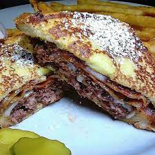 Don T You Wish Your Burgerwas Hot Like This Try Our French Toast Burger It S Soo We Are Open For Take Out And Delivery 8 Food French Toast Brunch Time