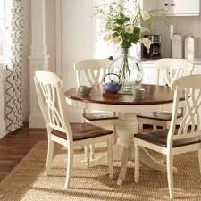 Homesullivan Round Antique White And Warm Cherry Dining Table Set 5 Piece 401393w 48 5pc At The Home Depot Mo Home Decor Dining Room Table Dining Chair Set
