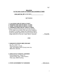 Where is the high court in kuching located? Statement Of Claim