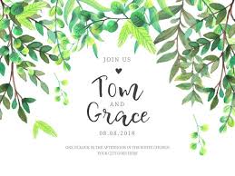 Download Floral Frame With Green Leaves For Wedding Invitation For Free Leaf Invitations Wedding Invitations Banner Shapes