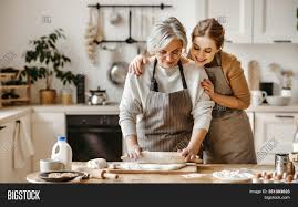 Mom in the kitchen sue, my mom, and i were cooking and washing up in the kitchen all day. Happy Family Image Photo Free Trial Bigstock
