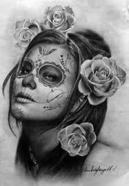 The Day Of The Dead Drawing Day Of The Dead Drawing Skull Girl Tattoo Day Of The Dead Artwork
