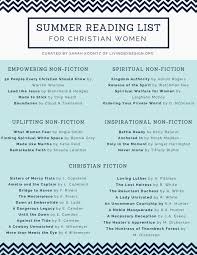 Summer Reading List For Christian Women Free Printable Christian Women Summer Reading Lists Christian Women Books