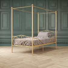 Canopy beds are such dainty and pretty additions to any bedroom. Dhp Canopy Metal Bed Twin Size Frame Gold Walmart Com Walmart Com