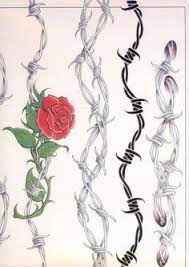 Vantaty 10 sheets 3d big rose peony flower girls temporary tattoos for women waterproof black tattoo. 13 Barbed Wire And Roses Tats Ideas Tattoos Barbed Wire Tattoos Tattoo Designs