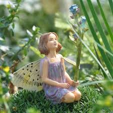 Amazon Com Miniature Fairy Garden Forget Me Not Fairy Patio Lawn Garden Miniature Fairy Gardens Fairy Garden Garden Fairies Figurines