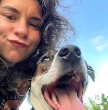 Happy Tail Update- Sweet Lewie found his forever home with this sweet  family, Cherranda and Eli!! Lewie was being boarded at Happie Hounds and  Cherranda started working there after Lewie was already