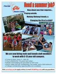 The theater offers lots of jobs, like ticket selling, being an usher, working at the snack bar, cleaning, and ticket collecting. Usf College Of Education On Twitter Usf Students Looking For A Summer Job Florida Elks Youth Camp Is Hiring Staff Members To Work W 9 13 Year Old Campers From 6 4 7 29 Https T Co Benoa2en6n