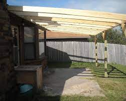 You can begin by marking the area where you want the cover to stand on. How To Build A Patio Cover With A Corrugated Metal Roof Dengarden