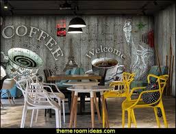 Naturally, wood gives the best impact to the kitchen with cafe themed inside. Creative Personality Retro Wood Wallpaper Theme Restaurant Bar Coffee Shop Ktv Box Large Wallpap Wall Graphics Restaurant Coffee House Decor House Decor Themes