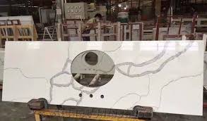 prefab calacatta white quartz