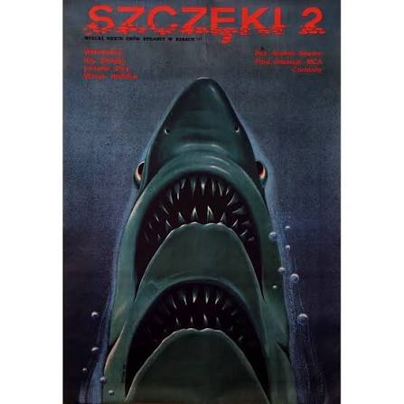 Jaws 2, Polish Film Poster Designed by Edward Lutczyn, 1980
