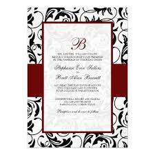 Damask Wedding Invitations In Red Black And White Damask Wedding Invitation Red Wedding Invitations Wedding Invitations